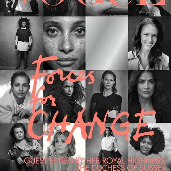 Couverture du Vogue britannique de septembre 2019, dont la duchesse Meghan de Sussex était la rédactrice en chef invitée.