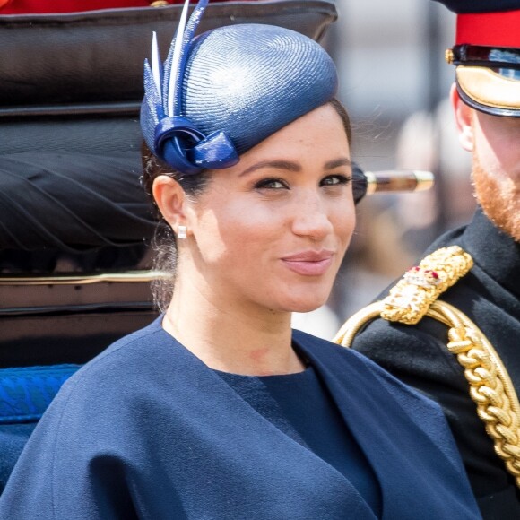 Meghan Markle, duchesse de Sussex, lors de la parade Trooping the Colour à Londres, le 8 juin 2019.