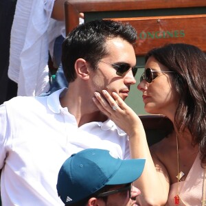 Maxime Chattam et Faustine Bollaert en 2012 à Roland Garros.