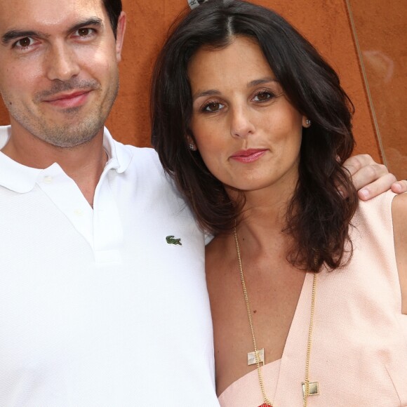 Maxime Chattam et Faustine Bollaert en 2012 à Roland Garros.