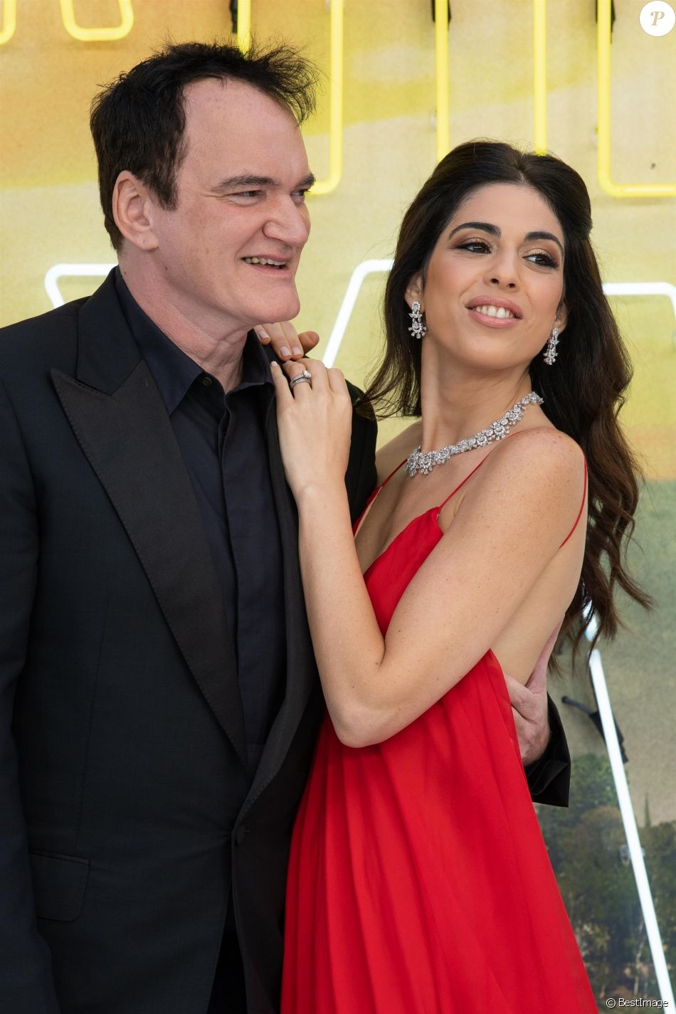 Quentin Tarantino Et Sa Femme Daniella Pick Avant Première Du Film Once Upon A Time In 