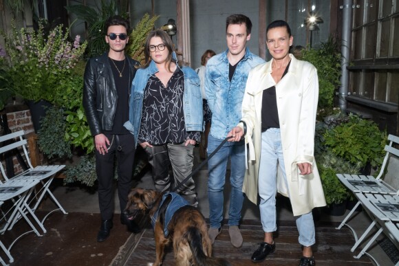 Camille Gottlieb, Louis Ducruet et la princesse Stéphanie de Monaco - Défilé Alter Designs mode homme printemps-été 2020, le premier défilé de Pauline Ducruet dans le cadre de la Fashion Week de Paris à la Cartonnerie à Paris le 18 juin 2019. © Cyril Moreau/Bestimage