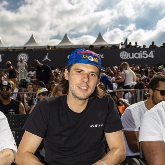 Exclusif - Orelsan - Personnalités lors de l'événement "Quai 54 World Streetball Championship" sur la pelouse de la rue de Suffren à Paris, France. Le 22 juin 2019. © Pierre Perusseau / Bestimage