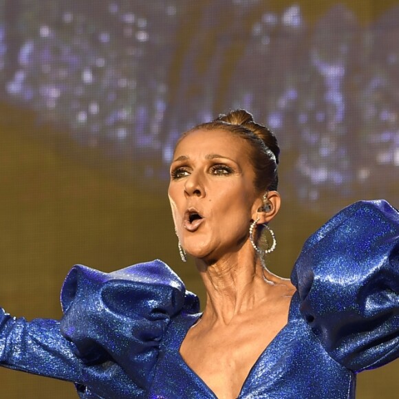 Céline Dion en concert lors du "2019 British Summer Time Festival"à Hyde Park. Londres, le 5 juillet 2019.