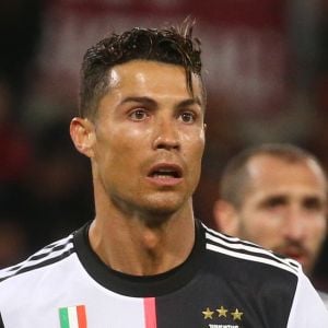 Cristiano Ronaldo lors du match de football de Serie A TIM opposant l'As Roma à la Juventus au stade olympique de Rome, Italie, le 12 mai 2019.