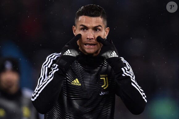 Cristiano Ronaldo lors du match de série A Lazio de Rome contre la Juventus en Italie à Rome le 27 janvier 2019.