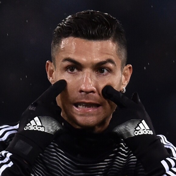 Cristiano Ronaldo lors du match de série A Lazio de Rome contre la Juventus en Italie à Rome le 27 janvier 2019.