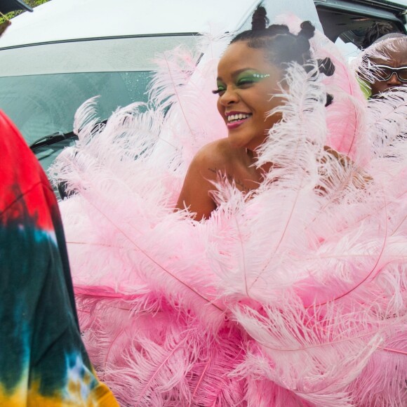 Rihanna lors de la parade de Kadooment Day dans la paroisse de Saint-Michael à La Barbade, le 5 août 2019