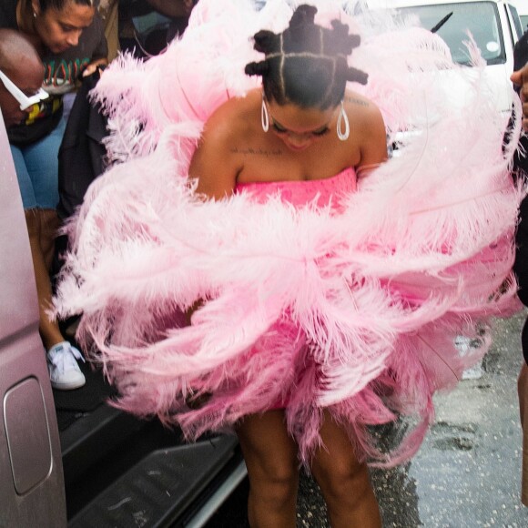 Rihanna lors de la parade de Kadooment Day dans la paroisse de Saint-Michael à La Barbade, le 5 août 2019
