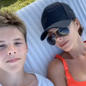 Victoria et Cruz Beckham en vacances dans les Pouilles, en Italie, le 06 août 2019.