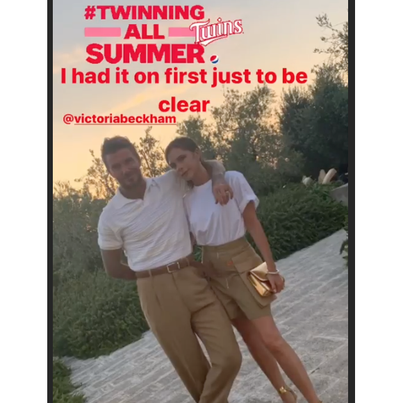 Victoria et David Beckham en vacances dans les Pouilles, en Italie, le 06 août 2019.