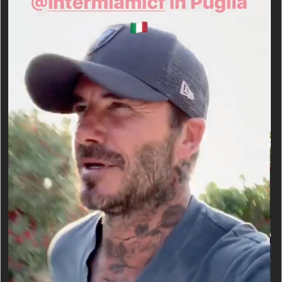 David Beckham partage sa séance de running sur son compte Instagram le 11 août 2019.