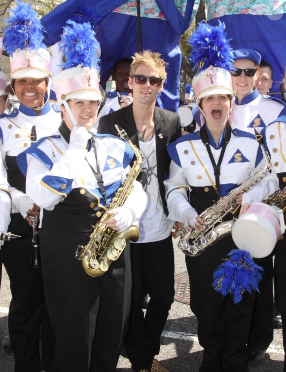 Aaron Carter donne un concert lors du "National Cherry Blossom Festival" à Washington, le 12 avril 2014.