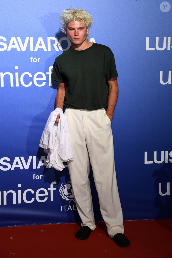 Jordan Barrett assiste au gala d'été Unicef x Luisaviaroma à Porto Cervo en Italie, le 9 août 2019.