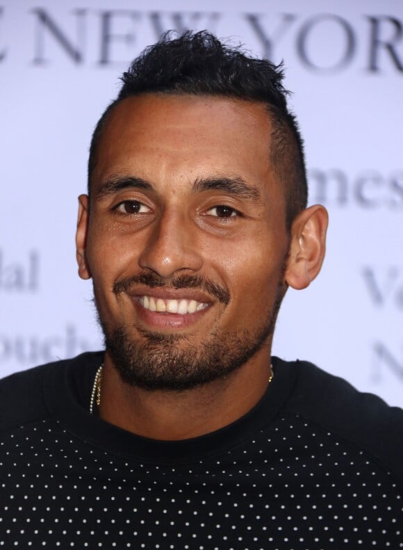 Nick Kyrgios - Les stars du tennis participent à une exhibition de Badminton ''Lotte New York Palace Invitational Badminton Battle'' à l'Hôtel Lotte à New York, le 24 août 2017. © Nancy Kaszerman via ZUMA Wire/Bestimage