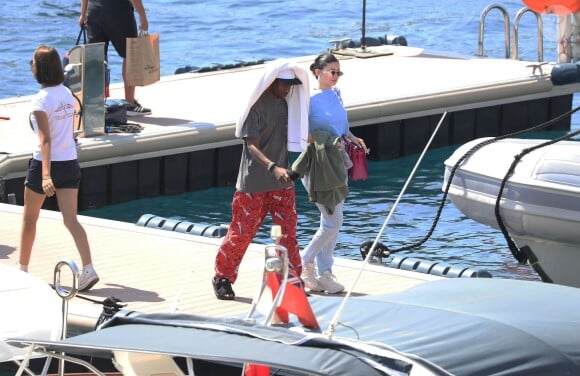 Kylie Jenner, son compagnon Travis Scott en vacances à Monaco, le 16 août 2019.