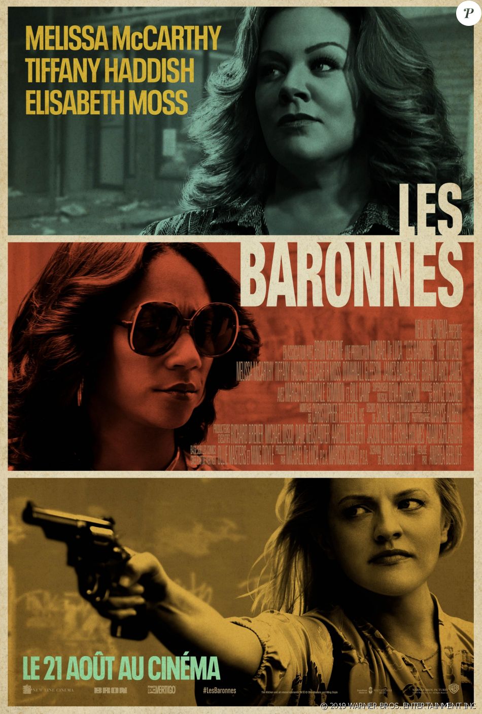 Affiche officielle des &quot;Baronnes&quot; avec Melissa McCarthy, Tiffany Haddish, Elisabeth Moss. En salles le 21 août 2019.