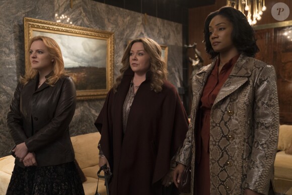 Melissa McCarthy, Tiffany Haddish, Elisabeth Moss, dans le film "Les Baronnes", en salles le 21 août 2019.