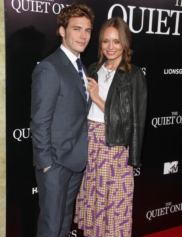 Sam Claflin et sa femme Laura Haddock - Première de "Quiet Ones" à Los Angeles. Le 22 avril 2014.