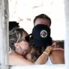 Heidi Klum et son mari Tom Kaulitz déjeunent avec leurs invités au restaurant La Fontelina, le lendemain de leur mariage à Capri. Le 4 Aout 2019.