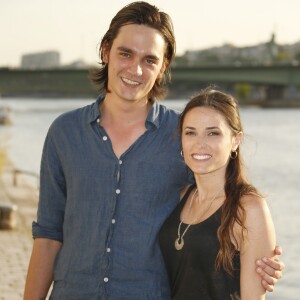 Alain-Fabien Delon et sa compagne Capucine Anav - 7e édition du Trophée de la Pétanque Gastronomique au Paris Yacht Marina à Paris le 27 juin 2019.