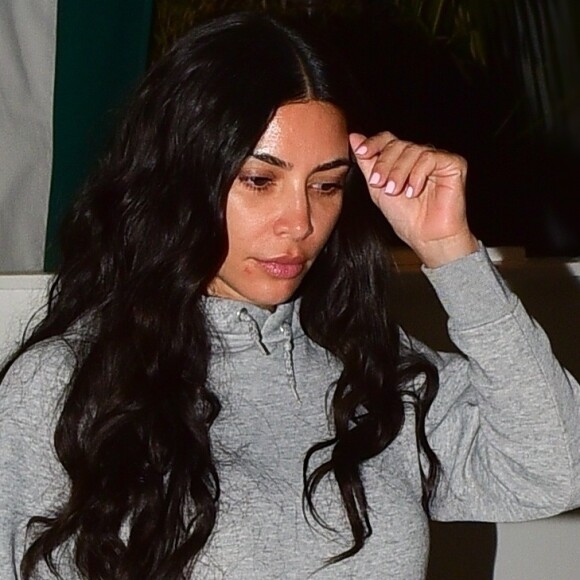 Exclusif - Kim Kardashian et son mari Kanye West à la sortie d'un dîner au Bungalow à Santa Monica le 18 août 2019.