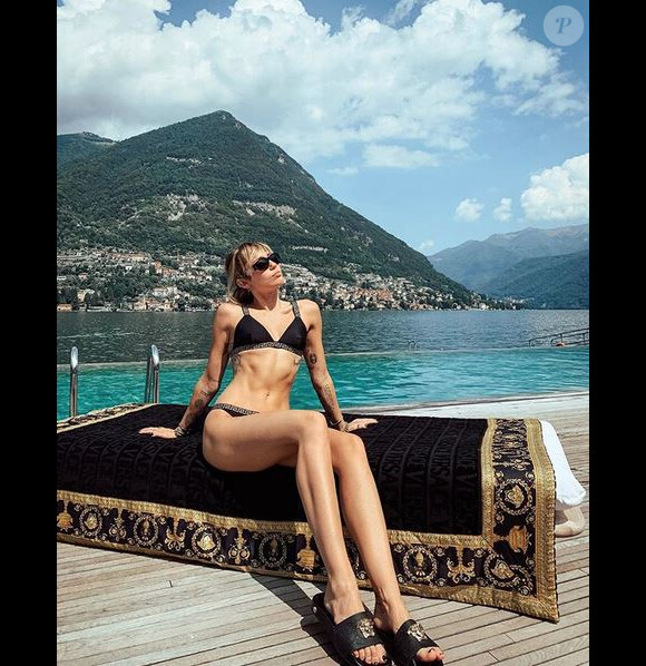 Miley Cyrus en vacances en Italie. Août 2019.