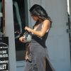 Exclusif - Christina Milian, enceinte, à la sortie du salon de coiffure "Drybar" à Los Angeles, le 22 août 2019.