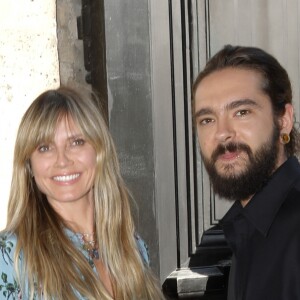 Heidi Klum et son fiancé Tom Kaulitz arrivent au défilé Haute Couture Valentino collection Automne-Hiver 2019/20 à l'hôtel Salomon de Rothschild à Paris, France, le 3 juillet 2019. © Veeren-ClovisBestimage