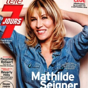 Mathilde Seigner est en couverture de Télé 7 Jours du 31 août au 6 septembre 2019.