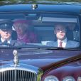 Le prince William, duc de Cambridge, La reine Elisabeth II d'Angleterre - Les membres de la famille royale se rendent à la messe à Ballater le 25 août 2019.