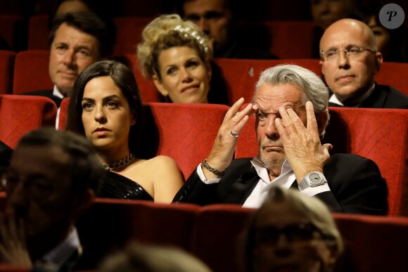 Alain Delon et sa fille Anouchka - Remise de la Palme d'Honneur à Alain Delon lors du 72e Festival International du Film de Cannes. Le 19 mai 2019. Jacovides-Moreau/BestImage