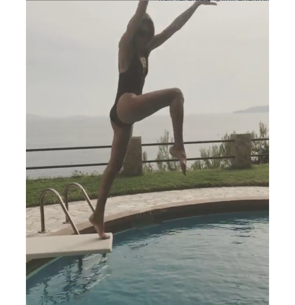 Carla Bruni en vacances, sur Instagram le 27 août 2019.