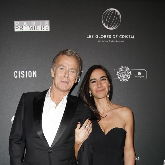 Franck Dubosc et sa femme Danièle arrivent à la 14ème cérémonie des Globes de Cristal, à la salle Wagram à Paris, le 4 février 2019. © Marc Ausset-Lacroix/Bestimage