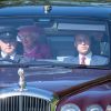 La reine Elizabeth II et la duchesse Catherine de Cambridgese rendant à la messe à Ballater en Ecosse le 25 août 2019.