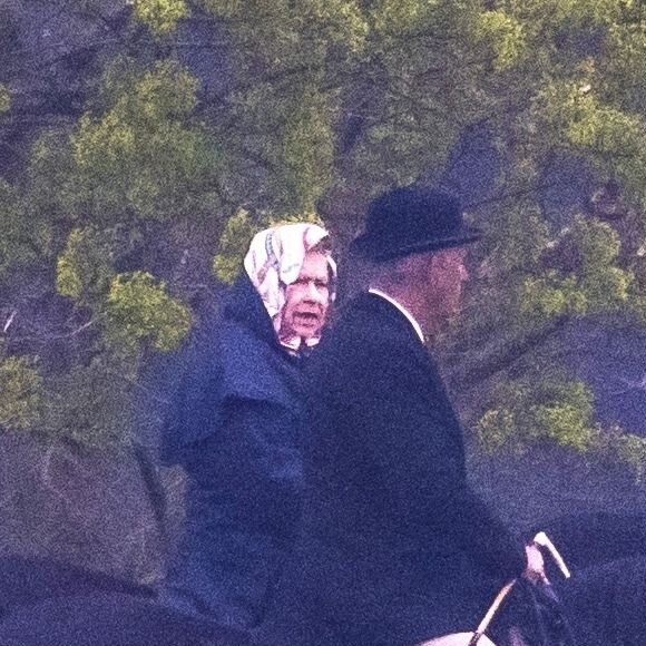 La reine Elizabeth II à cheval à Windsor, le 8 avril 2019.