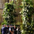 La cathédrale d'York - Les mariés E. Goulding et C. Jopling à la sortie de la cathédrale d'York, le 31 août 2019