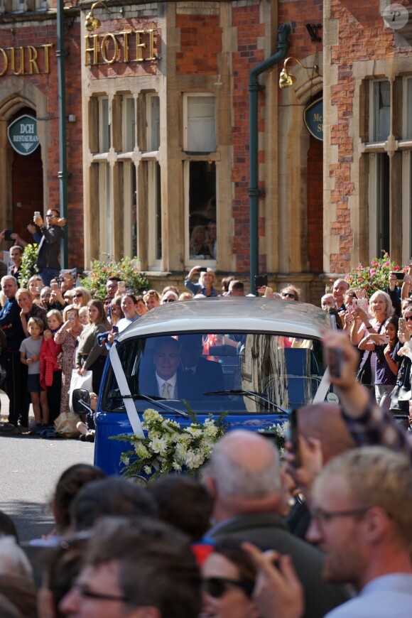 Les mariés Ellie Goulding et Caspar Jopling à la sortie de la cathédrale d'York, le 31 août 2019