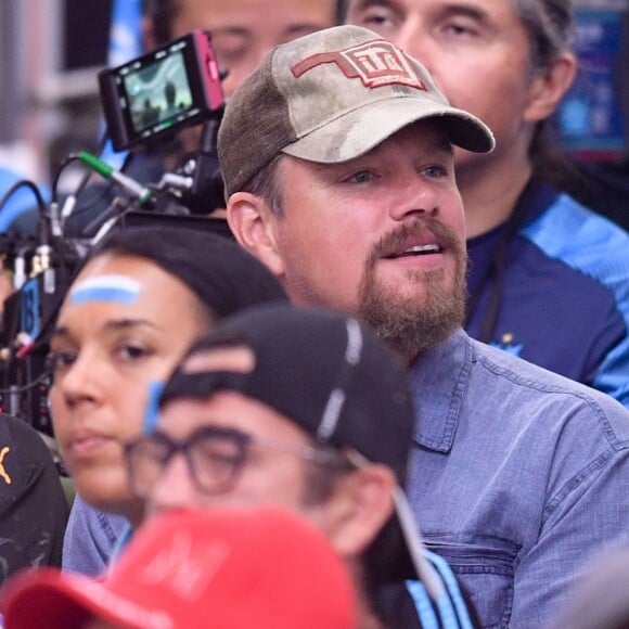 Matt Damon - L'Olympique de Marseille s'est imposé lors de la 4ème journée de Ligue 1 face à Saint-Etienne (1-0) à Marseille le 1er septembre 2019. © Philippe Lecoeur/Panoramic/Bestimage