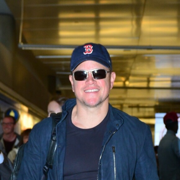 Matt Damon arrive à l'aéroport de Los Angeles (LAX), le 20 mai 2019.