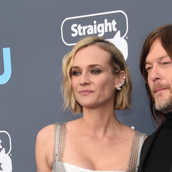 Diane Kruger et son compagnon Norman Reedus lors des 23e Critics Choice Awards au Barker Hangar à Los Angeles, le 11 janvier 2018. © Chris Delmas/Bestimage