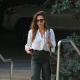 Exclusif - Jessica Alba arrive au bureau à Los Angeles le 13 août 2019.