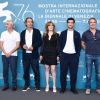 Alain Goldman, Alexandre Desplat, Louis Garrel, Emmanuelle Seigner, Jean Dujardin - Photocall du film "J'accuse !" lors du 76e festival international du film, la Mostra le 30 août 2019.