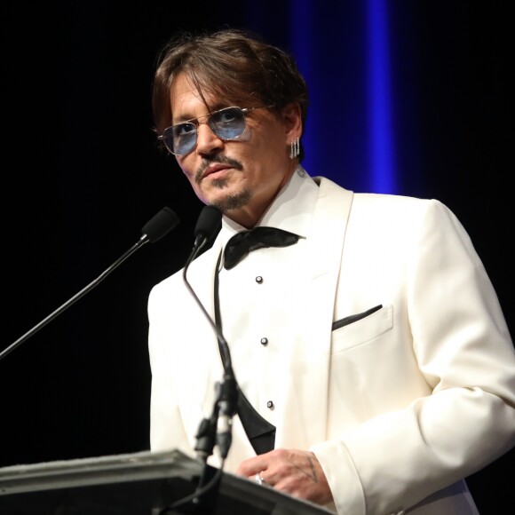 Johnny Depp - Cérémonie d'hommage à l'acteur J. Depp pour l'ensemble de sa carrière juste avant la projection du film "Waiting For The Barbarians" lors du 45ème festival du Cinéma Américain de Deauville le 8 septembre 2019. © Denis Guignebourg/Bestimage