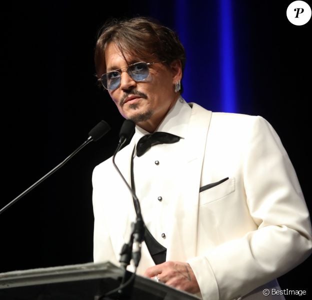 Johnny Depp - Cérémonie d'hommage à l'acteur J. Depp pour l'ensemble de sa carrière juste avant la projection du film "Waiting For The Barbarians" lors du 45ème festival du Cinéma Américain de Deauville le 8 septembre 2019. © Denis Guignebourg/Bestimage