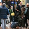 Exclusif - Vanessa Paradis vient chercher ses enfants Lily-Rose et Jack Depp à l'aéroport Roissy CDG, près de Paris le 19 mars 2017.
