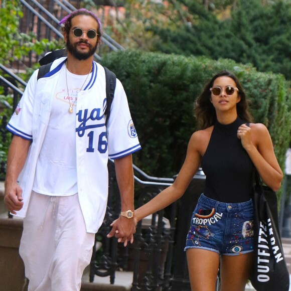 Joakim Noah et Lais Ribeiro à New York le 11 septembre 2019.