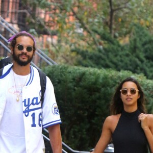 Joakim Noah et Lais Ribeiro à New York le 11 septembre 2019.