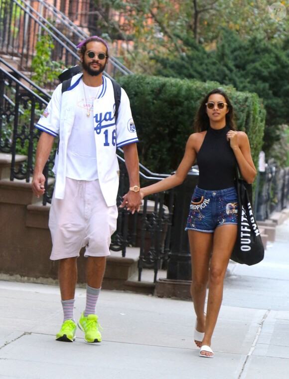 Joakim Noah et Lais Ribeiro à New York le 11 septembre 2019.