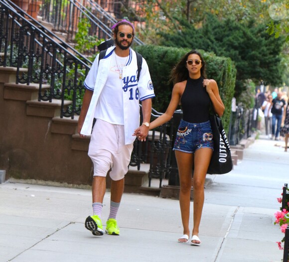 Joakim Noah et Lais Ribeiro à New York le 11 septembre 2019.